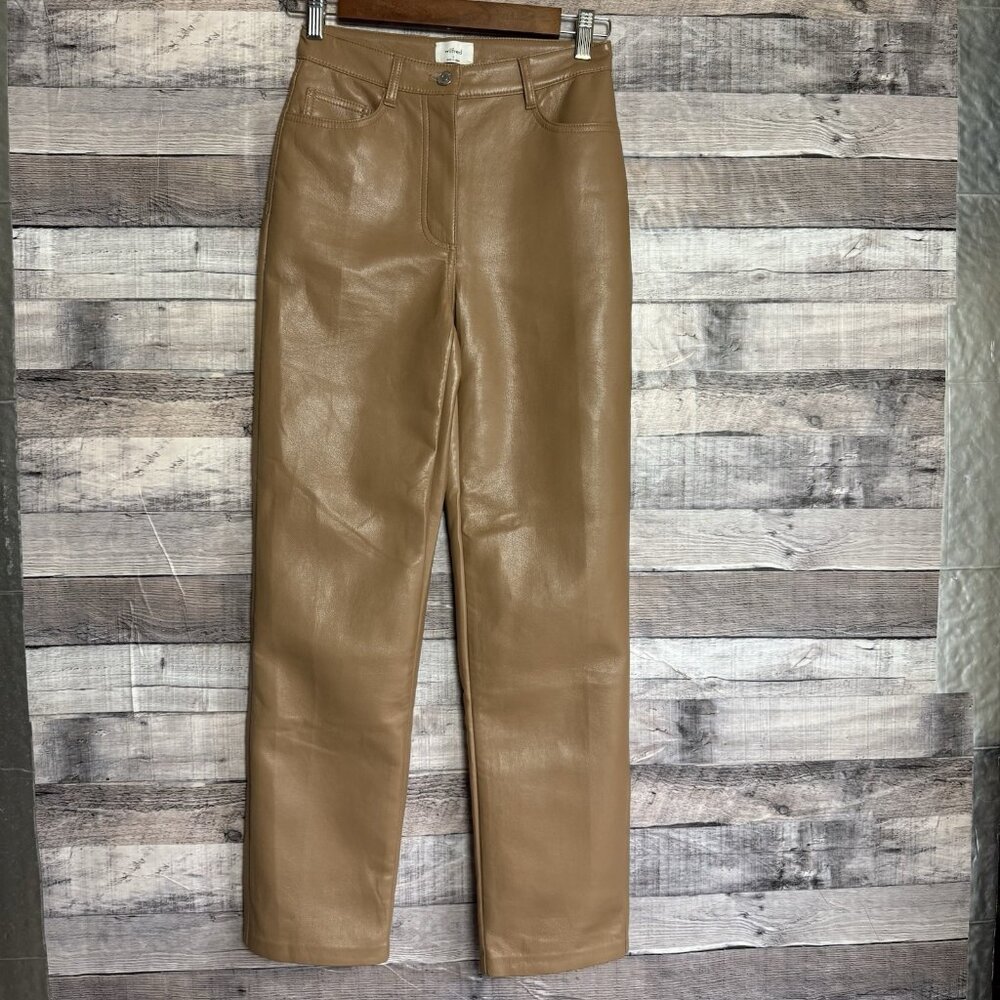Wilfred Camel Straight Leg Pants
